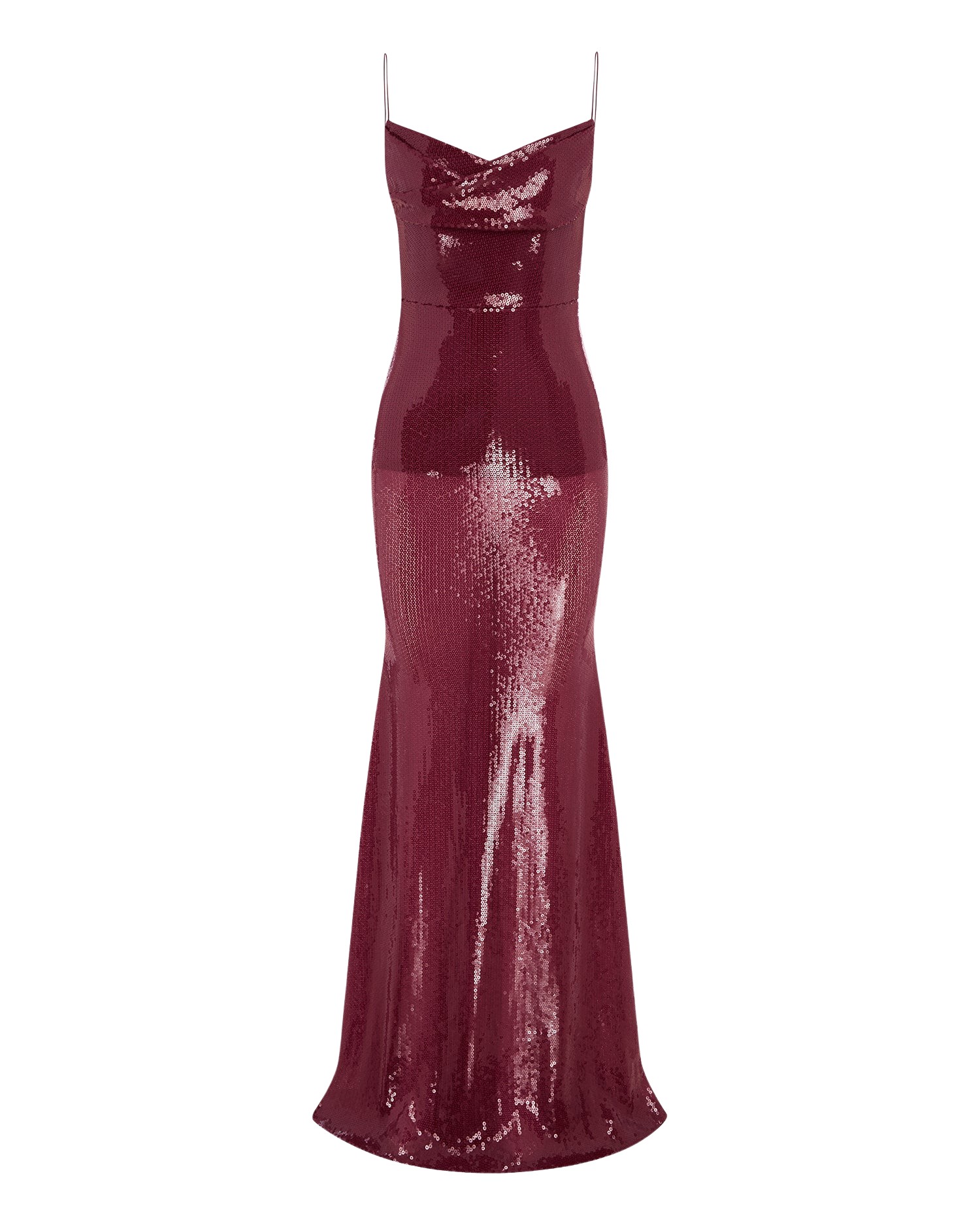 Alex Perry Draped Longline Corset Gown in Sequin