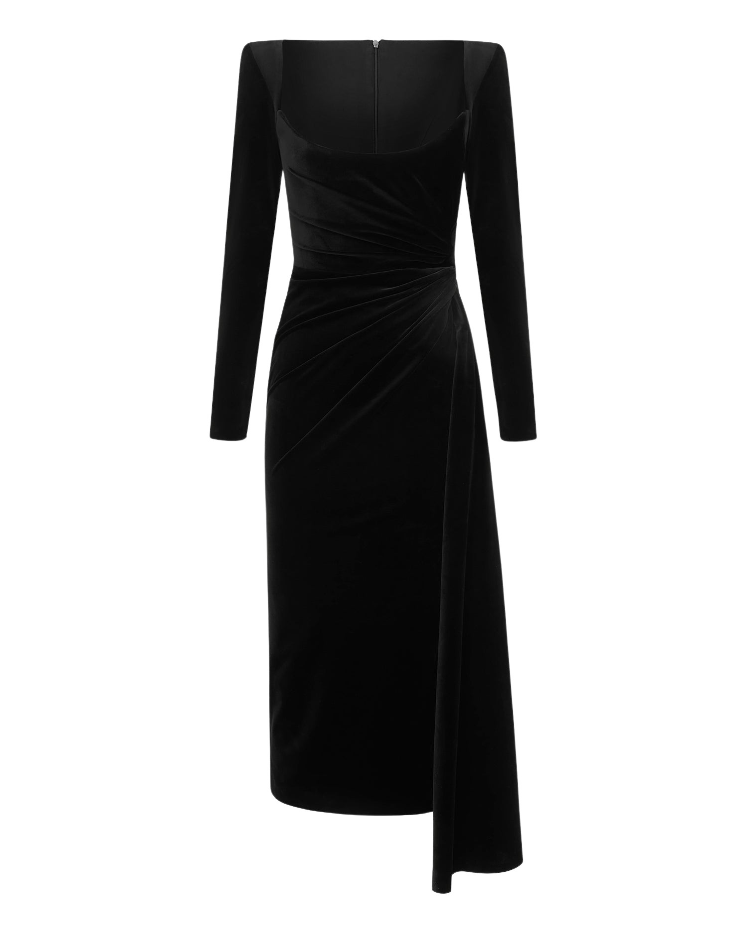 Alex Perry Long Sleeve Twist Dress in Velvet