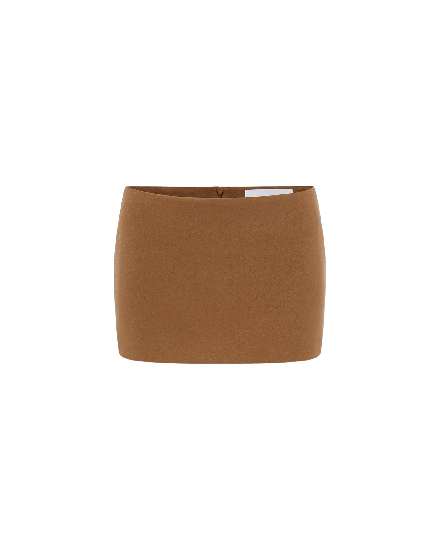 Alex Perry Low Rise Mini Skirt in Satin Crepe