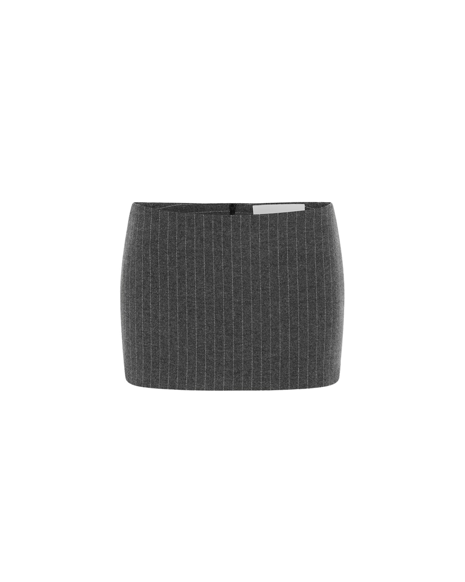Alex Perry Low Rise Mini Skirt in Wool Pinstripe