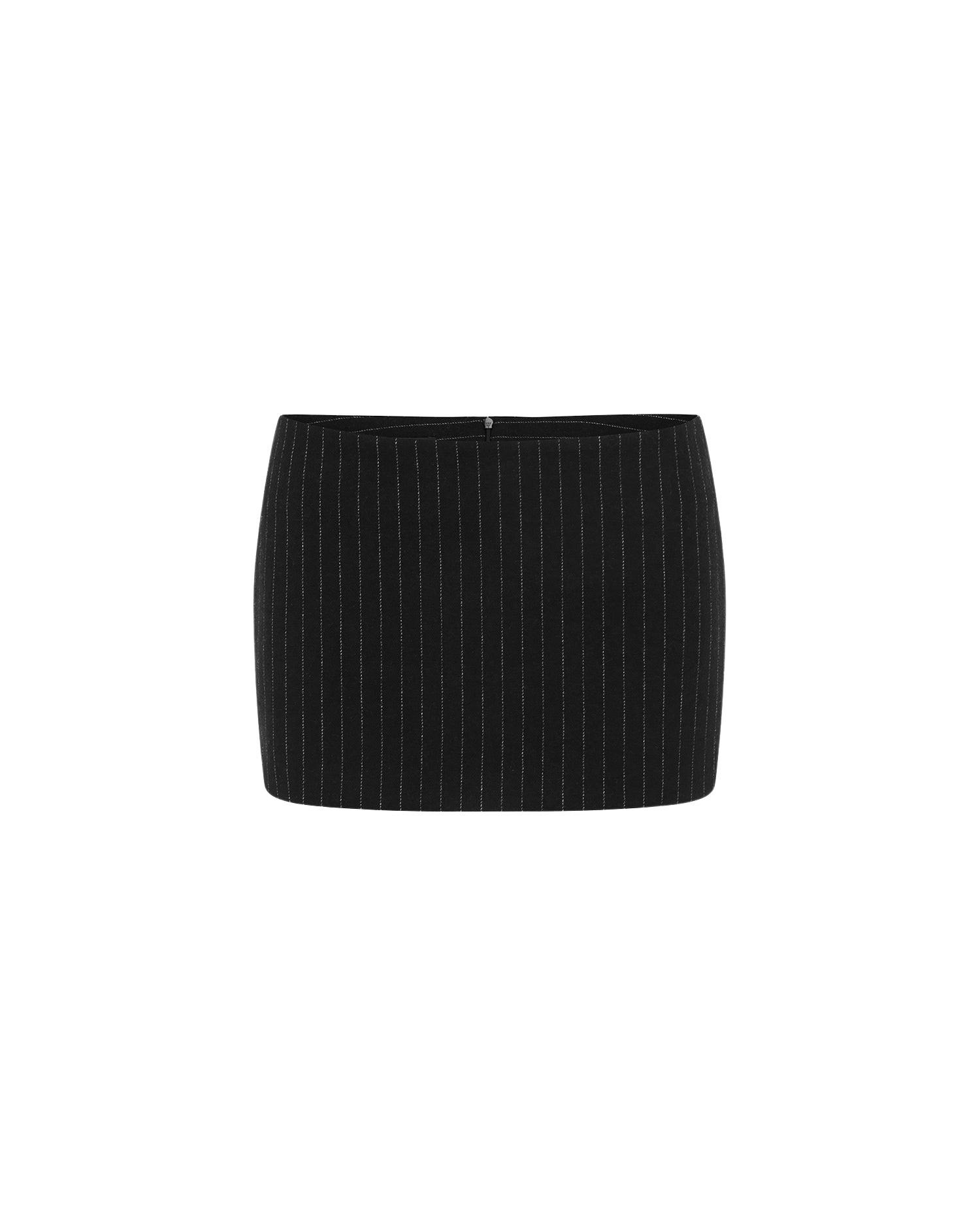 Alex Perry Low Rise Mini Skirt in Wool Pinstripe