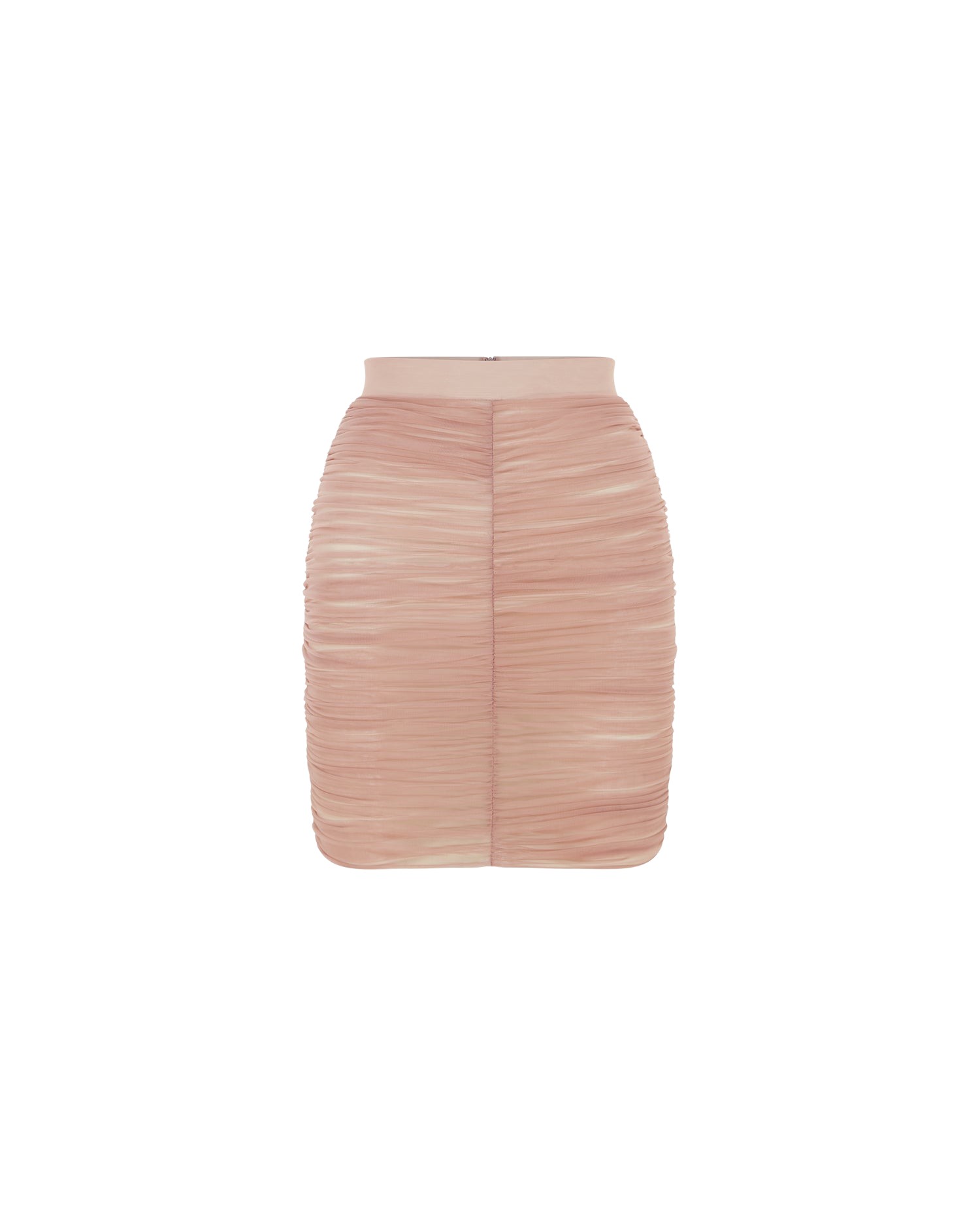 Alex Perry Ruched Mini Skirt in Fine Mesh