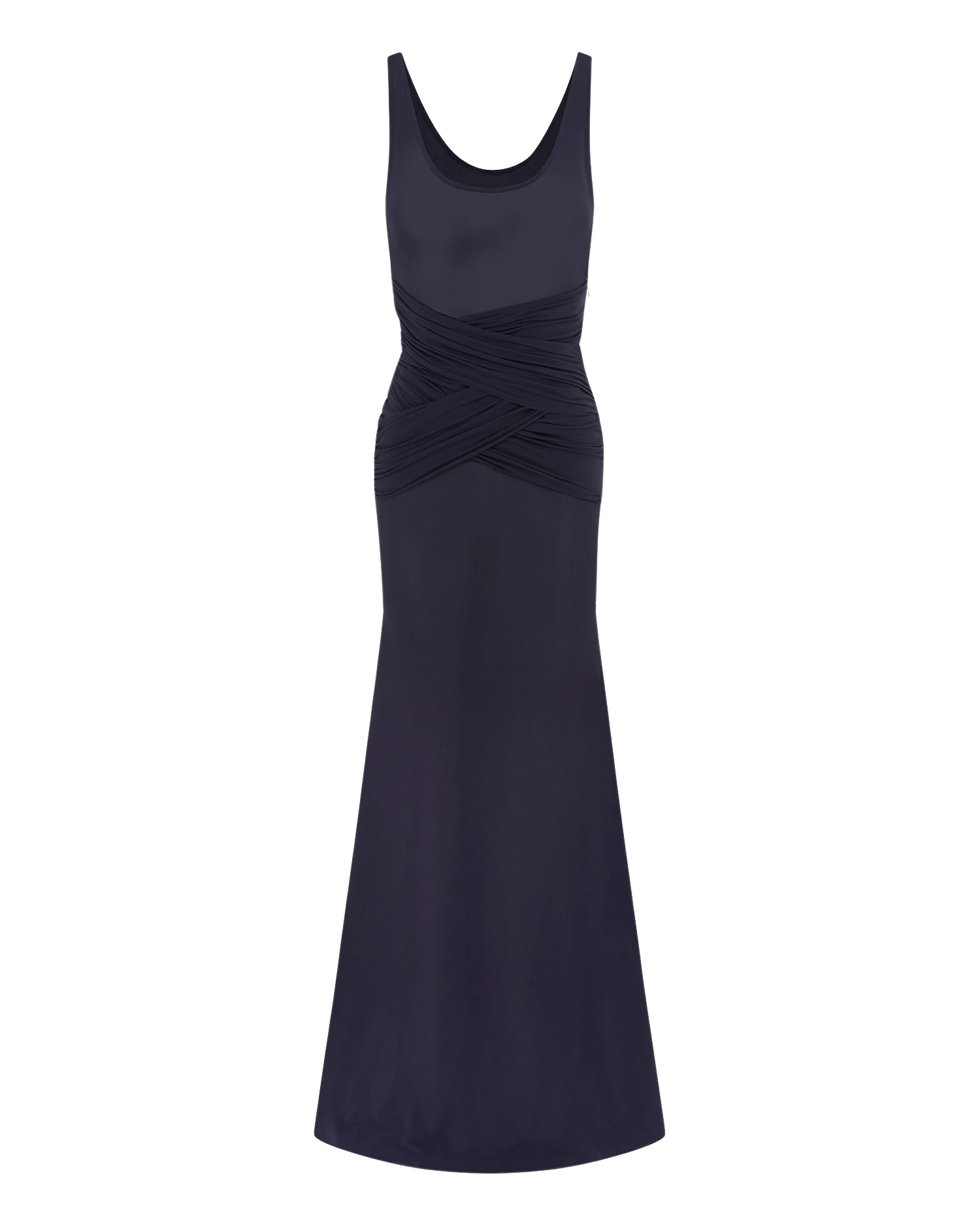 Alex Perry Scoop Wrap Gown in Crepe Jersey