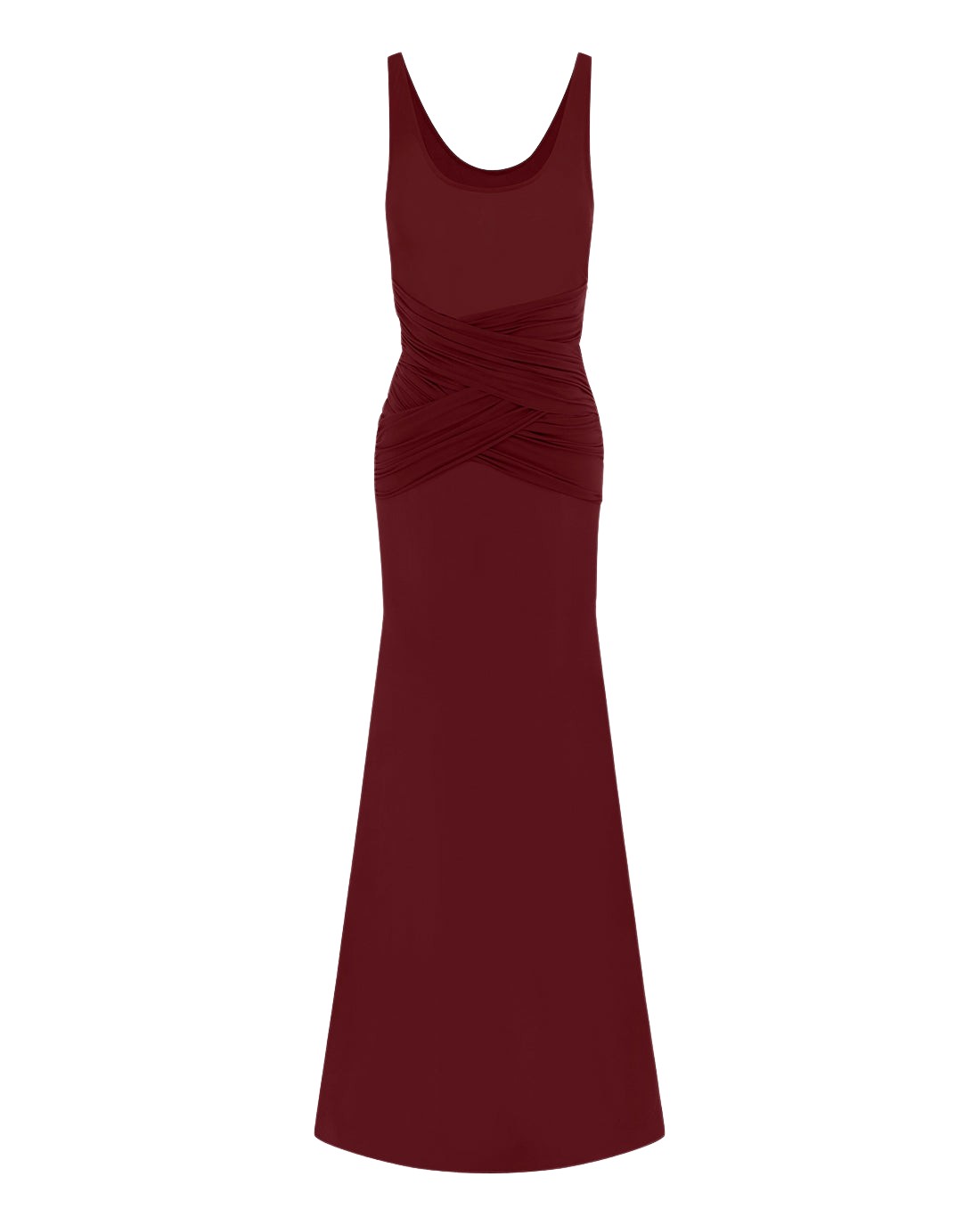 Alex Perry Scoop Wrap Gown in Crepe Jersey