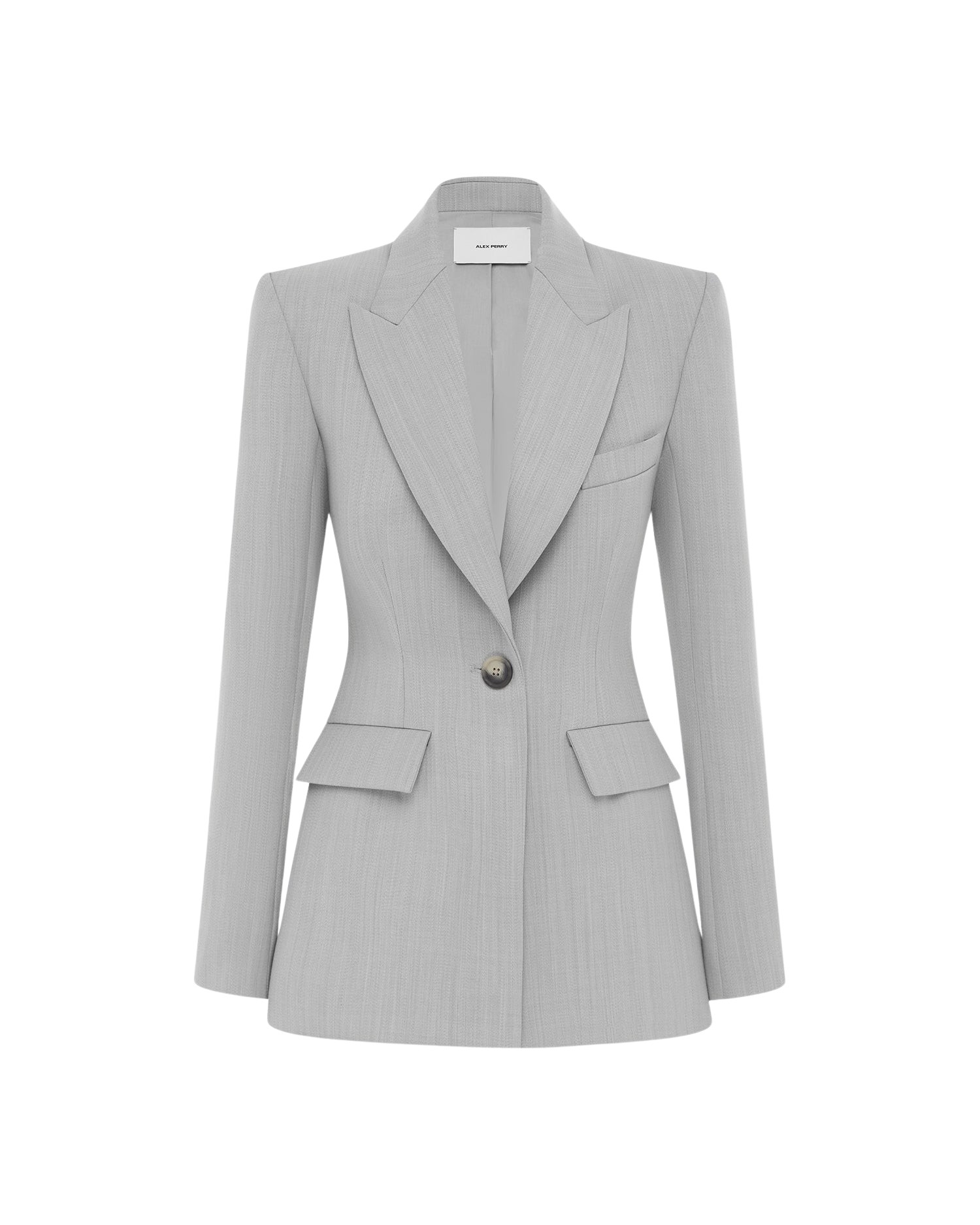 Alex Perry Single Breasted Fitted Blazer in Wool Suiting