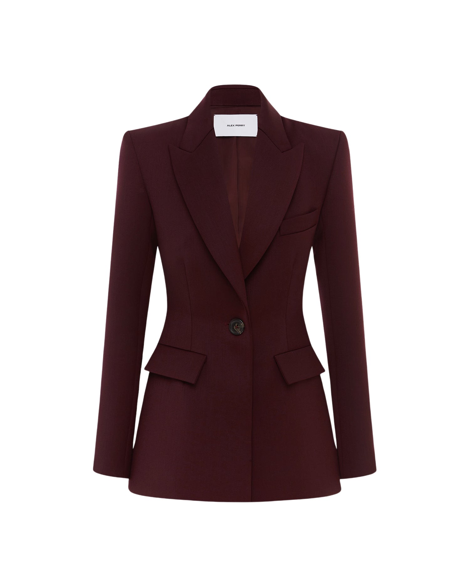 Alex Perry Single Breasted Fitted Blazer in Wool Suiting