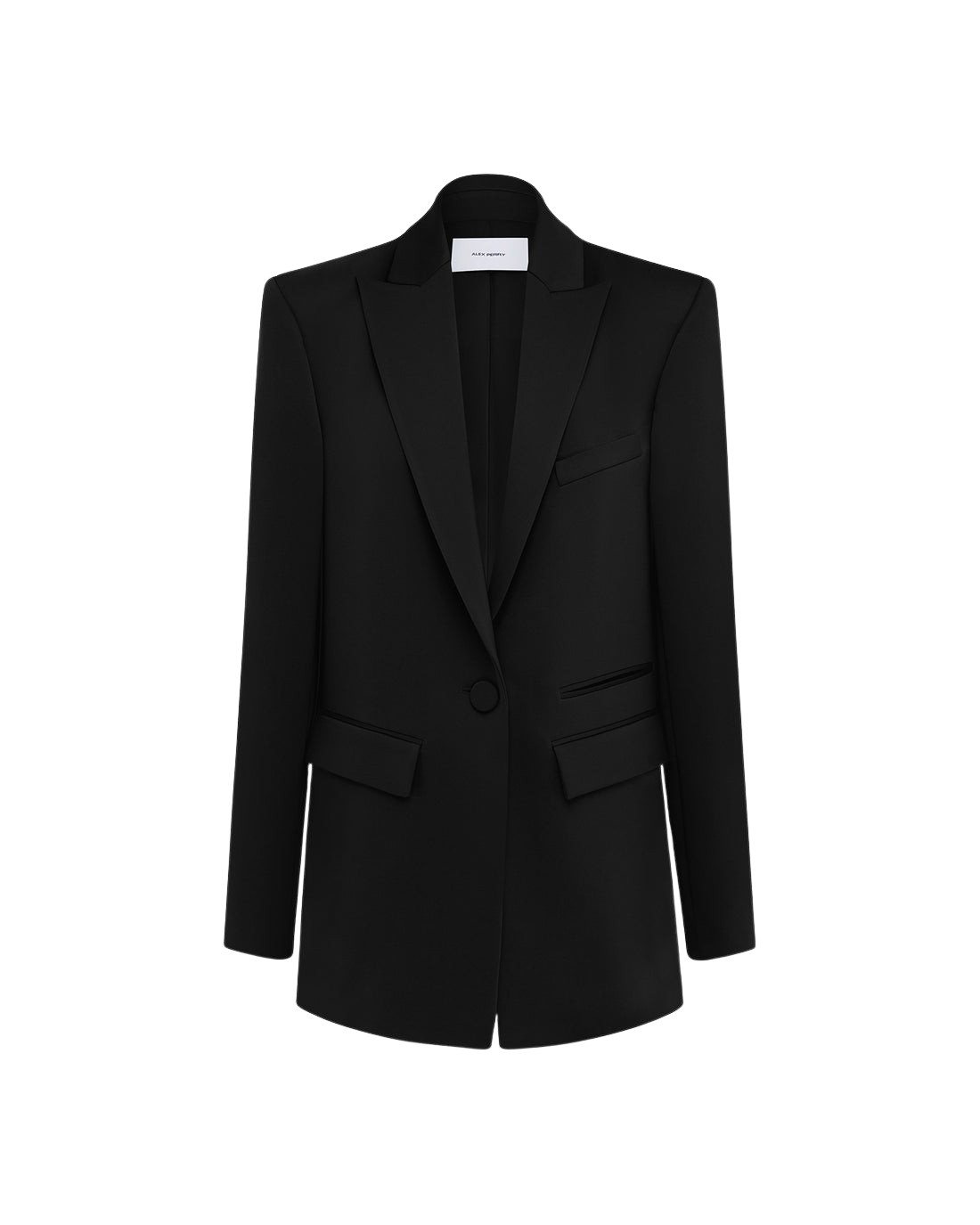 Alex Perry Single Breasted Oversized Blazer in Satin Crepe
