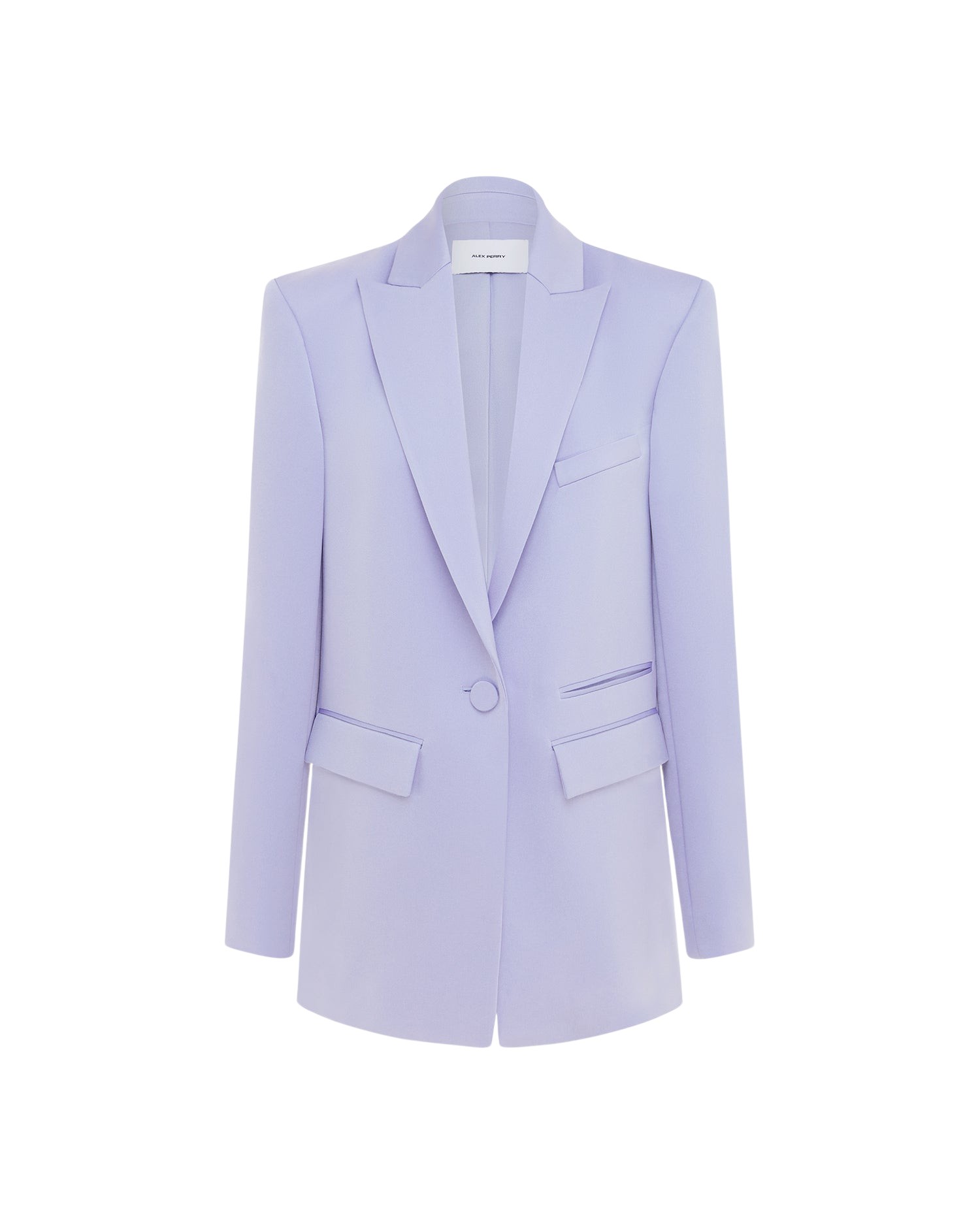Alex Perry Single Breasted Oversized Blazer in Satin Crepe