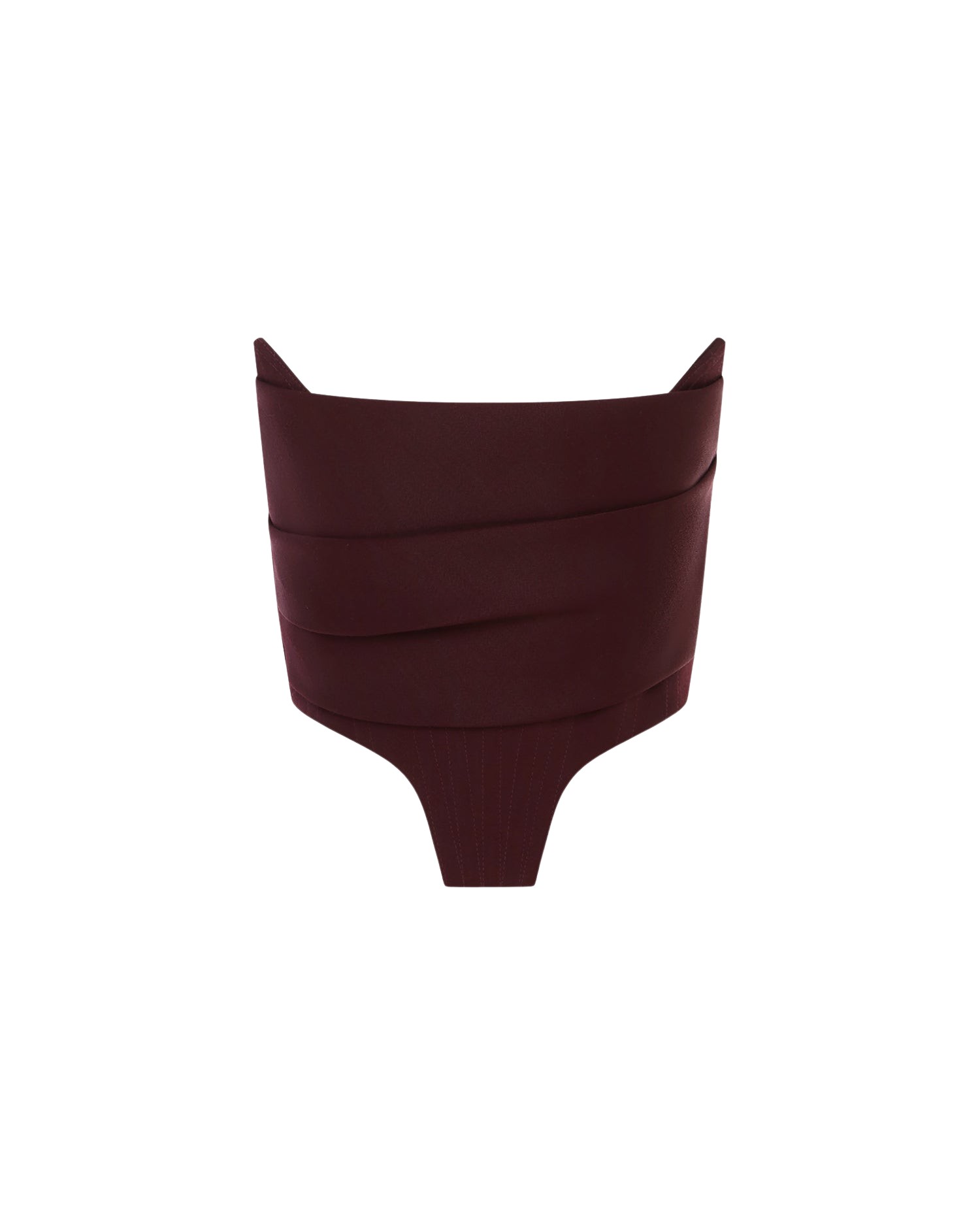 Alex Perry Strapless Corset Top in Wool Suiting