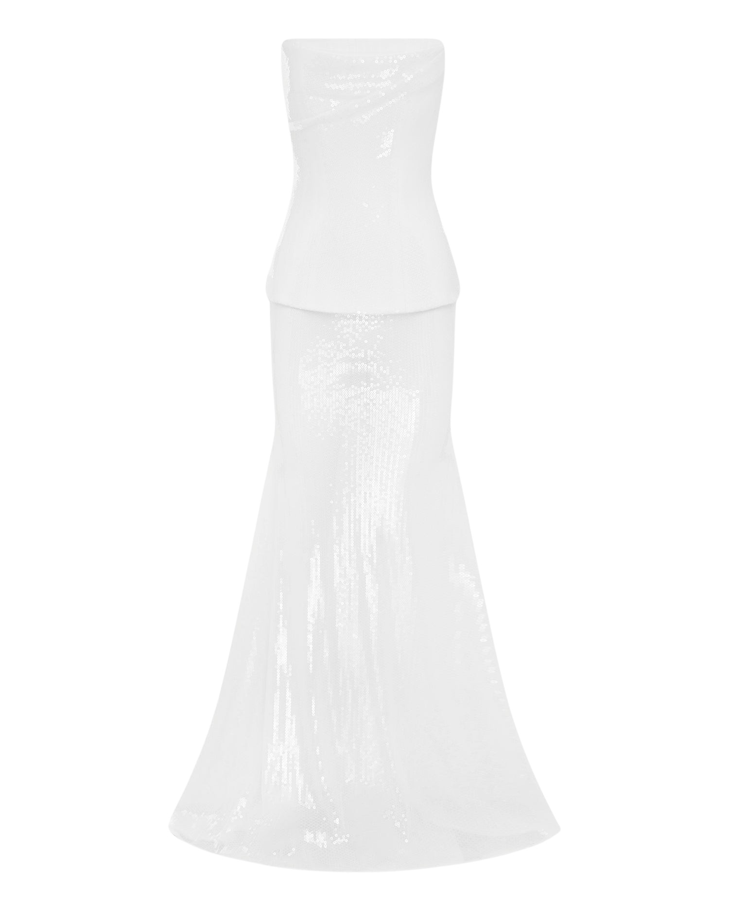 Alex Perry Strapless Longline Corset Gown in Sequin