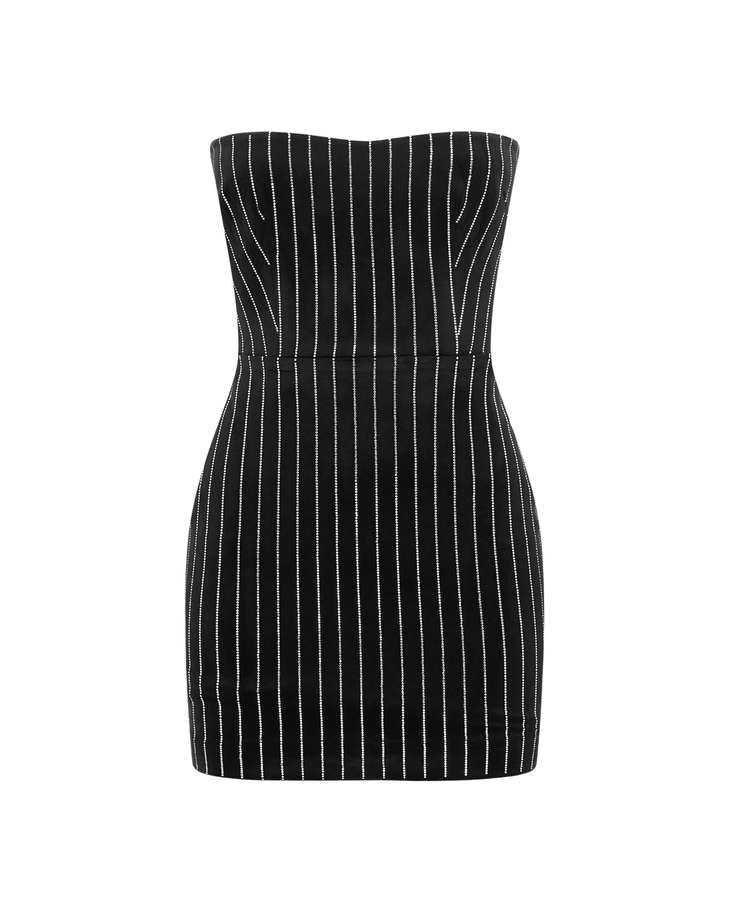 Alex Perry Strapless Mini Dress in Crystal Velvet