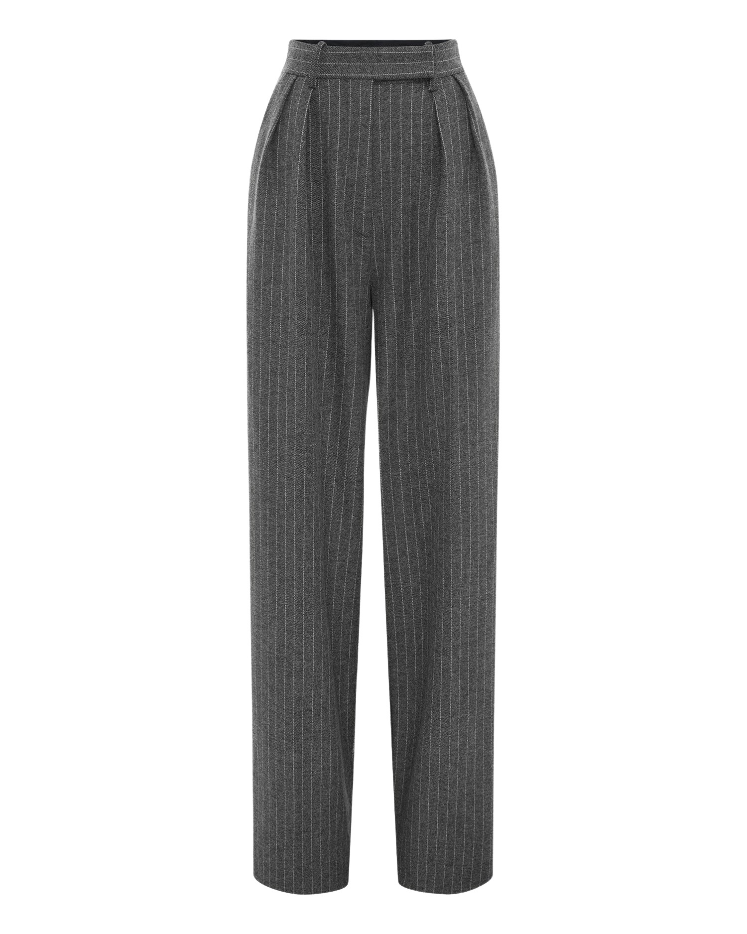 Alex Perry Tailored Trouser in Wool Pinstripe