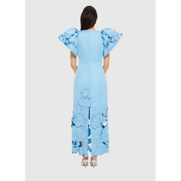 Lucinda Appliqué Maxi Dress - Cornflower Blue