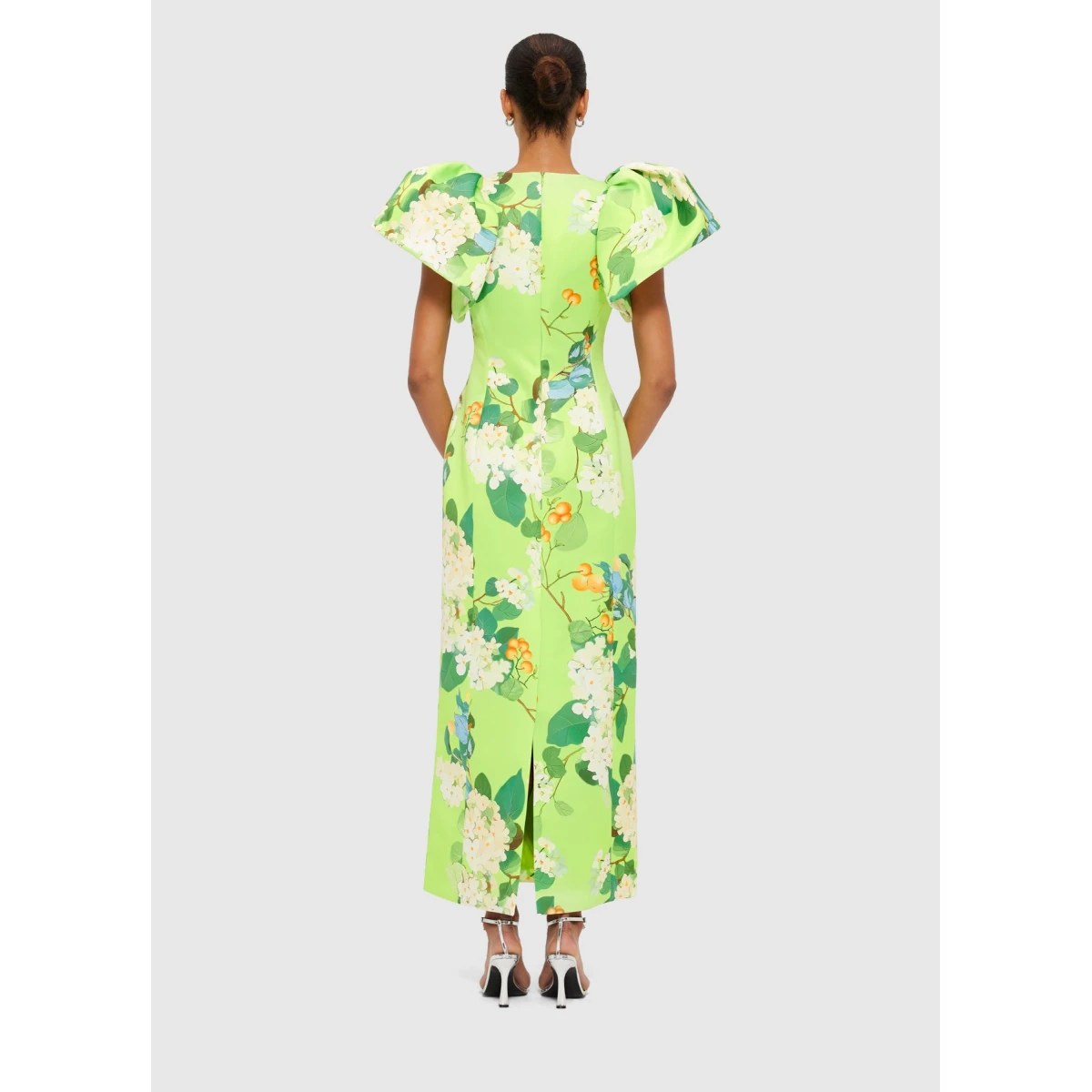 Lucinda Printed Maxi Dress - Hydrangea in Lime