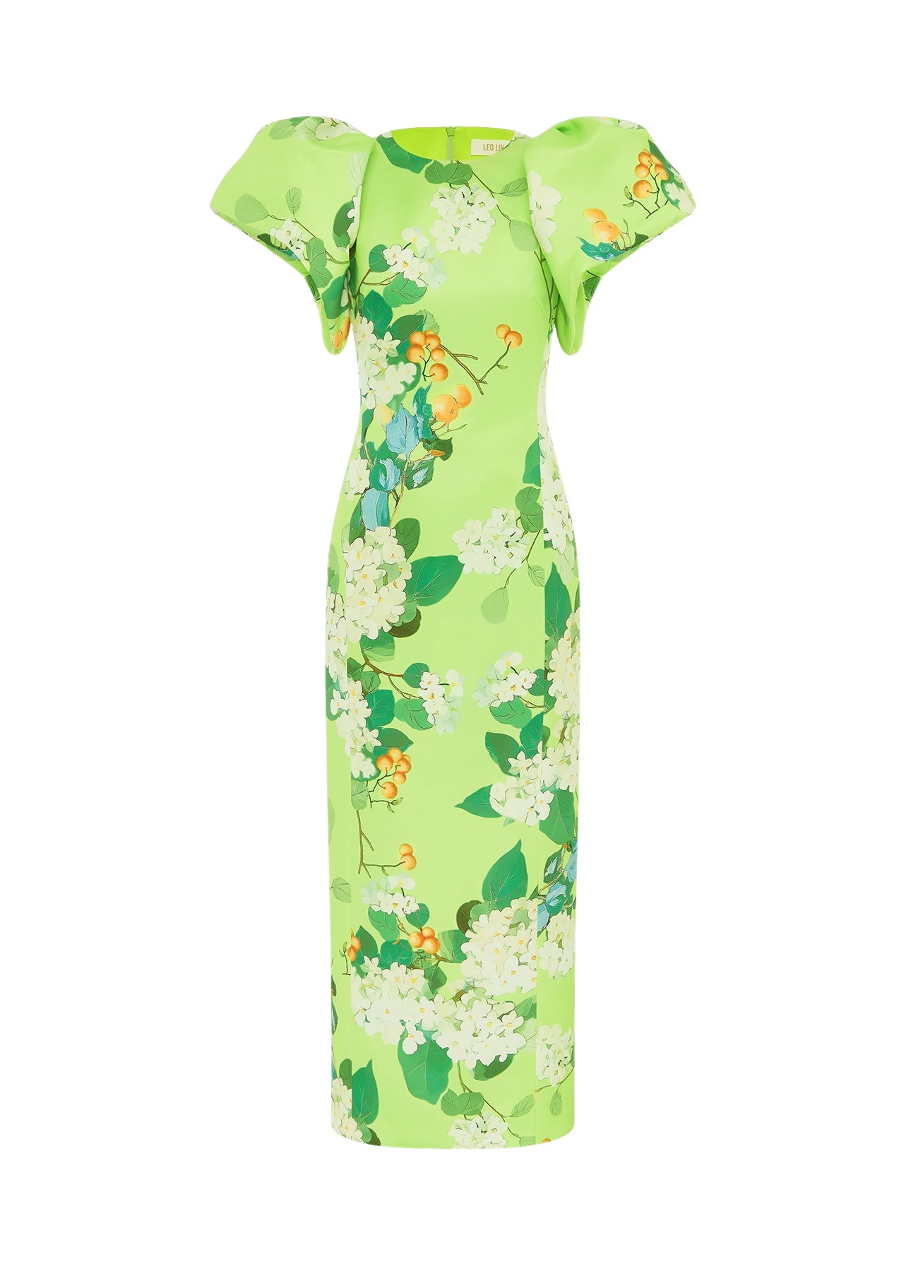 Leo Lin Lucinda Printed Maxi Dress – Hydrangea in Lime