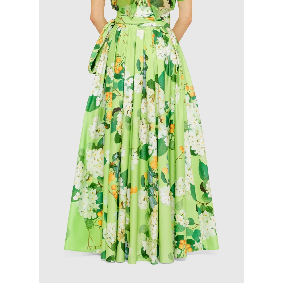 Valerie Maxi Skirt - Hydrangea in Lime