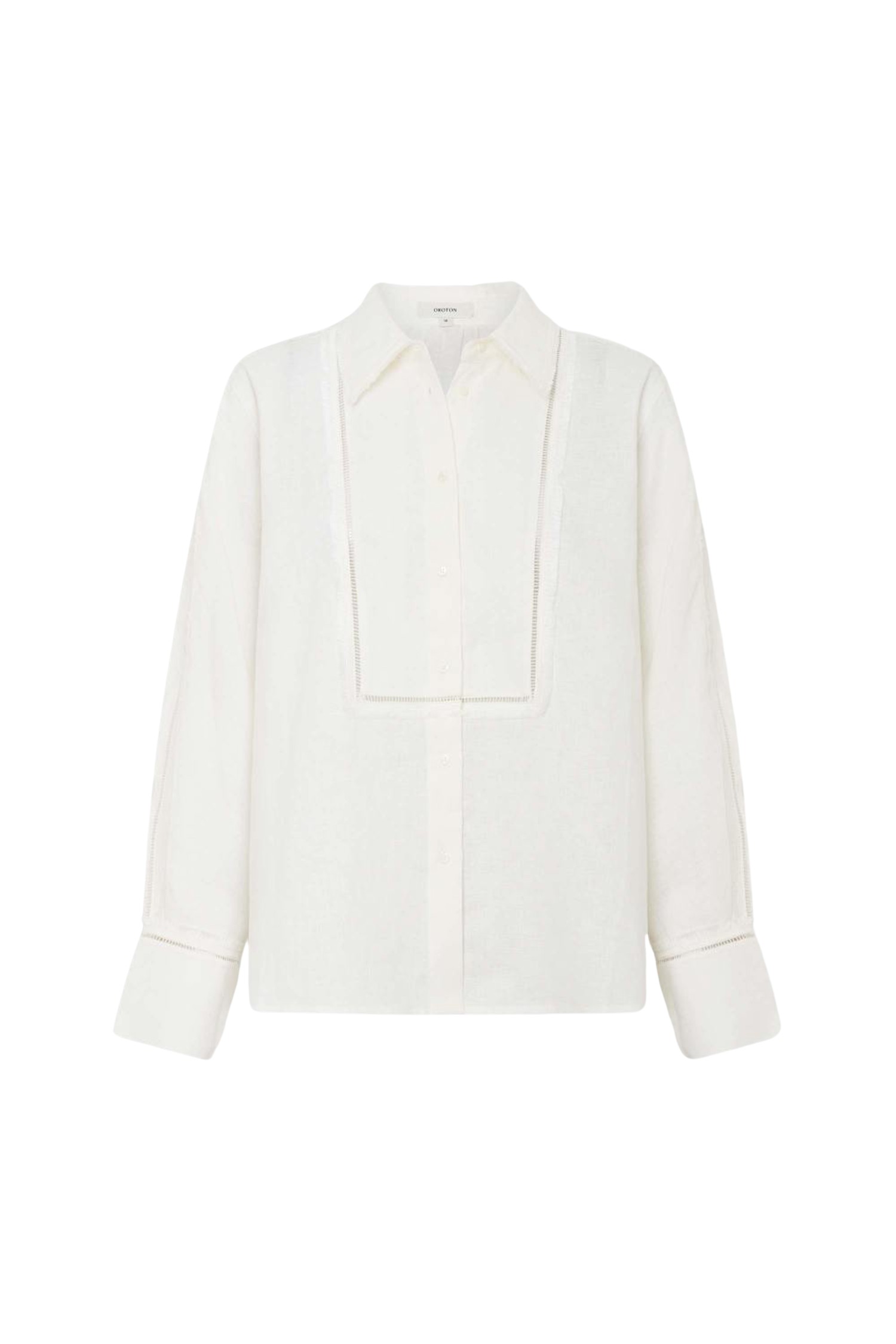 Oroton Lace Detail Long-Sleeve Shirt
