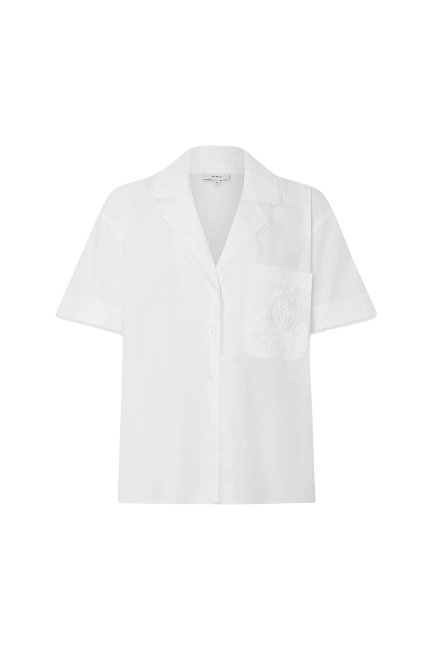 Oroton Lace Trim Blouse