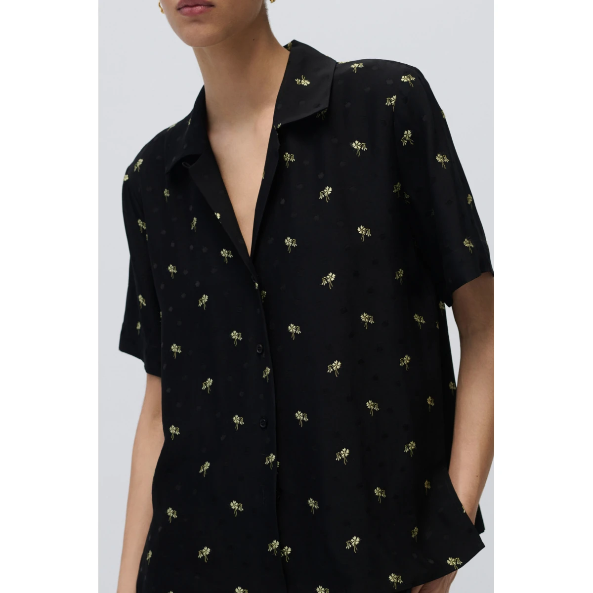 Mini Daisy Jacquard Camp Shirt