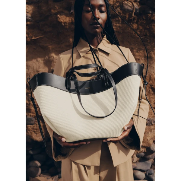 Polene Edition Black Canvas Bag, view 2