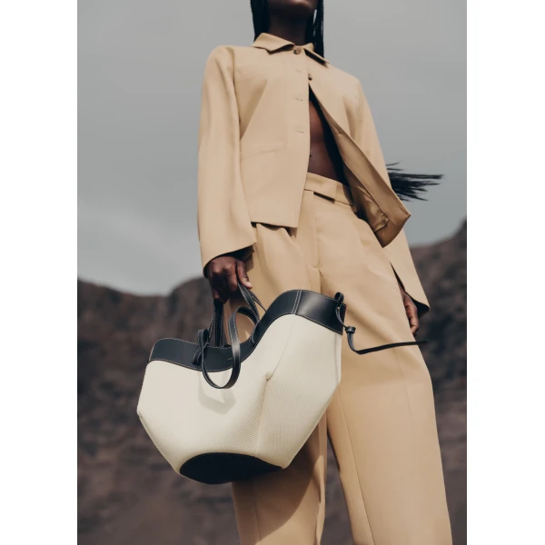 Polene Edition Black Canvas Bag, view 4