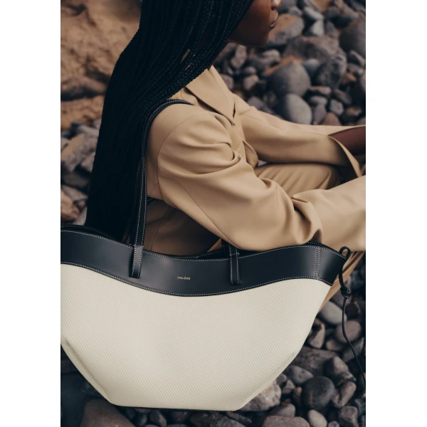 Polene Edition Black Canvas Bag, view 6