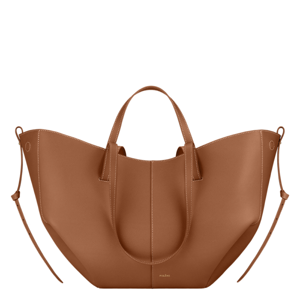 Polene Cyme Camel Textured Leather Bag