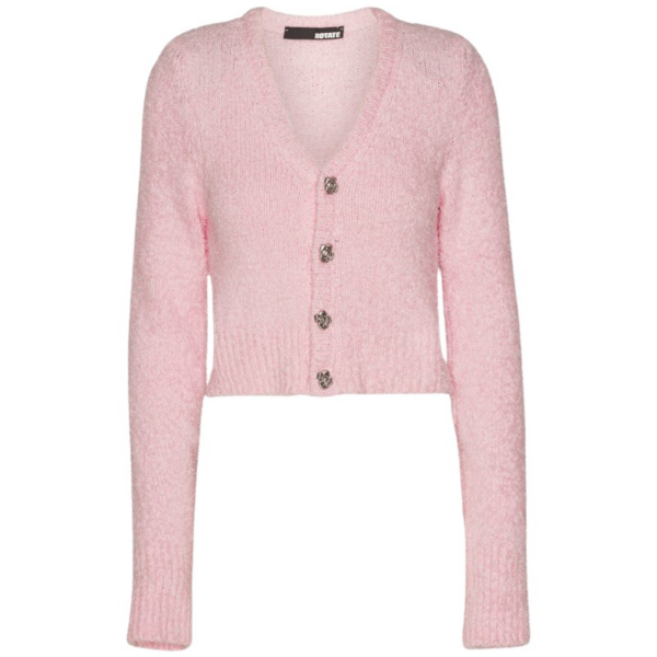 Rotate Pink Knitwear luxury Cardigan from Coveti Marketplace