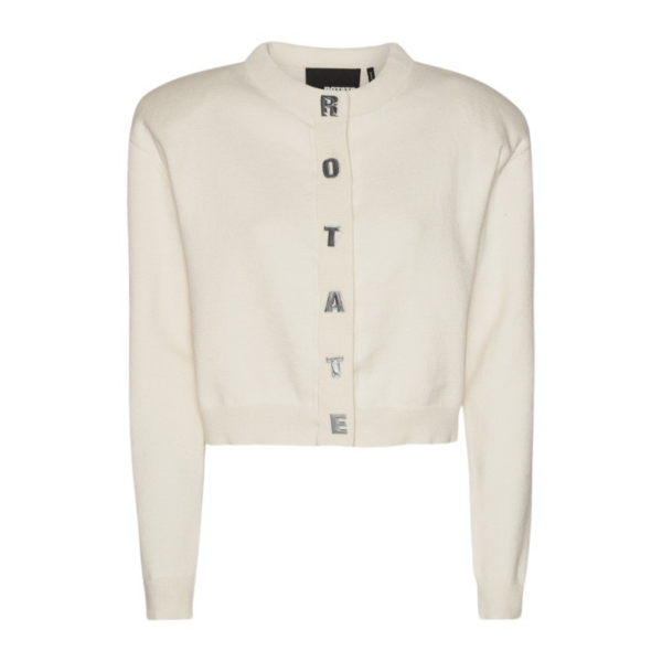 Rotate Ivory Knitwear luxury Cardigan from Coveti Marketplace