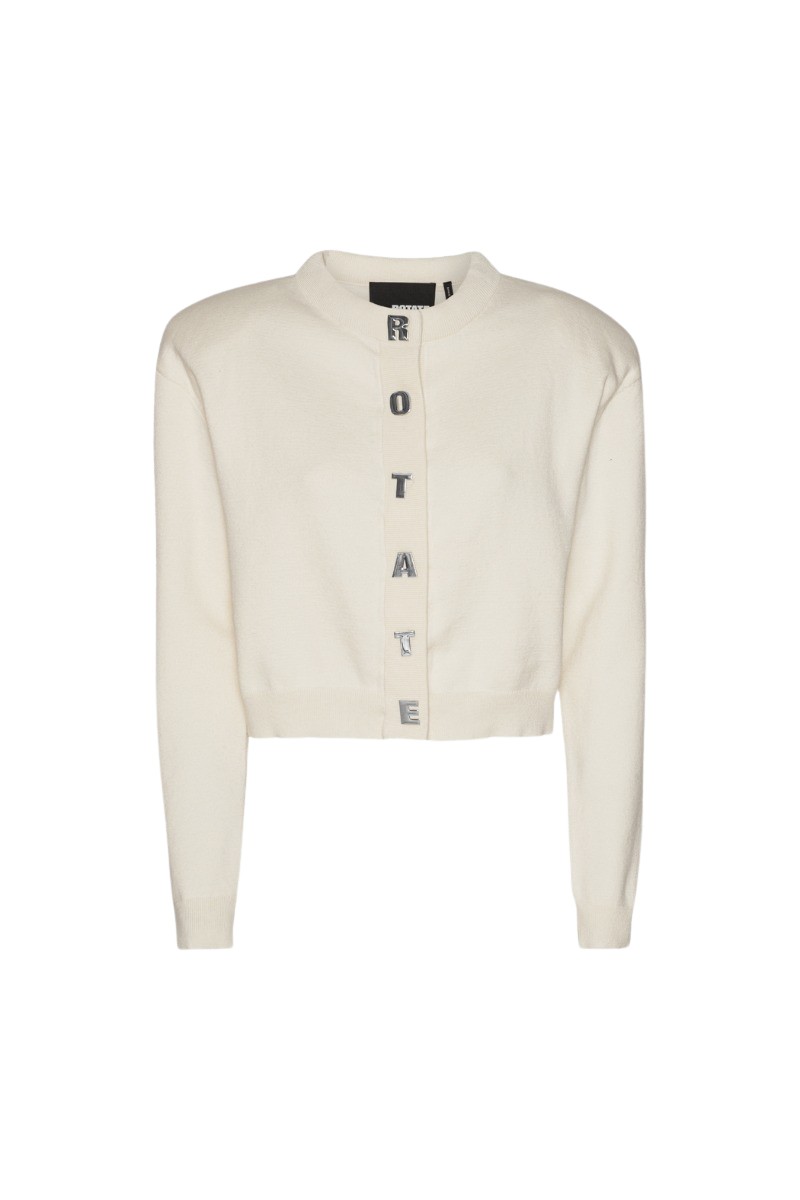 Rotate Ivory Knitwear luxury Cardigan from Coveti Marketplace