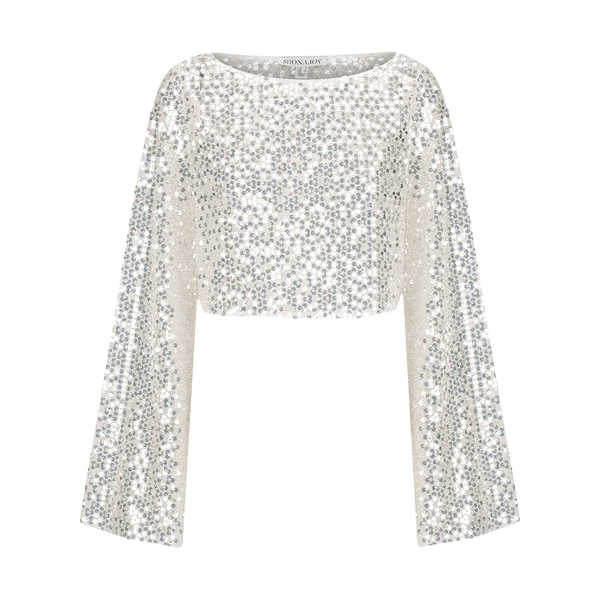Shona Joy Silver Top luxury Clothing from Coveti Marketplace