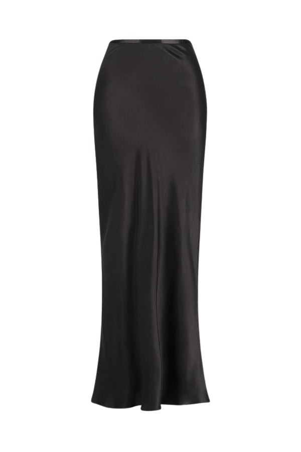 Shona Joy La Lune Bias Maxi Skirt – Black