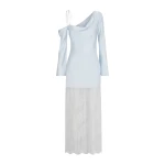 Shona Joy Blue Dress luxury Clothing from Coveti Marketplace