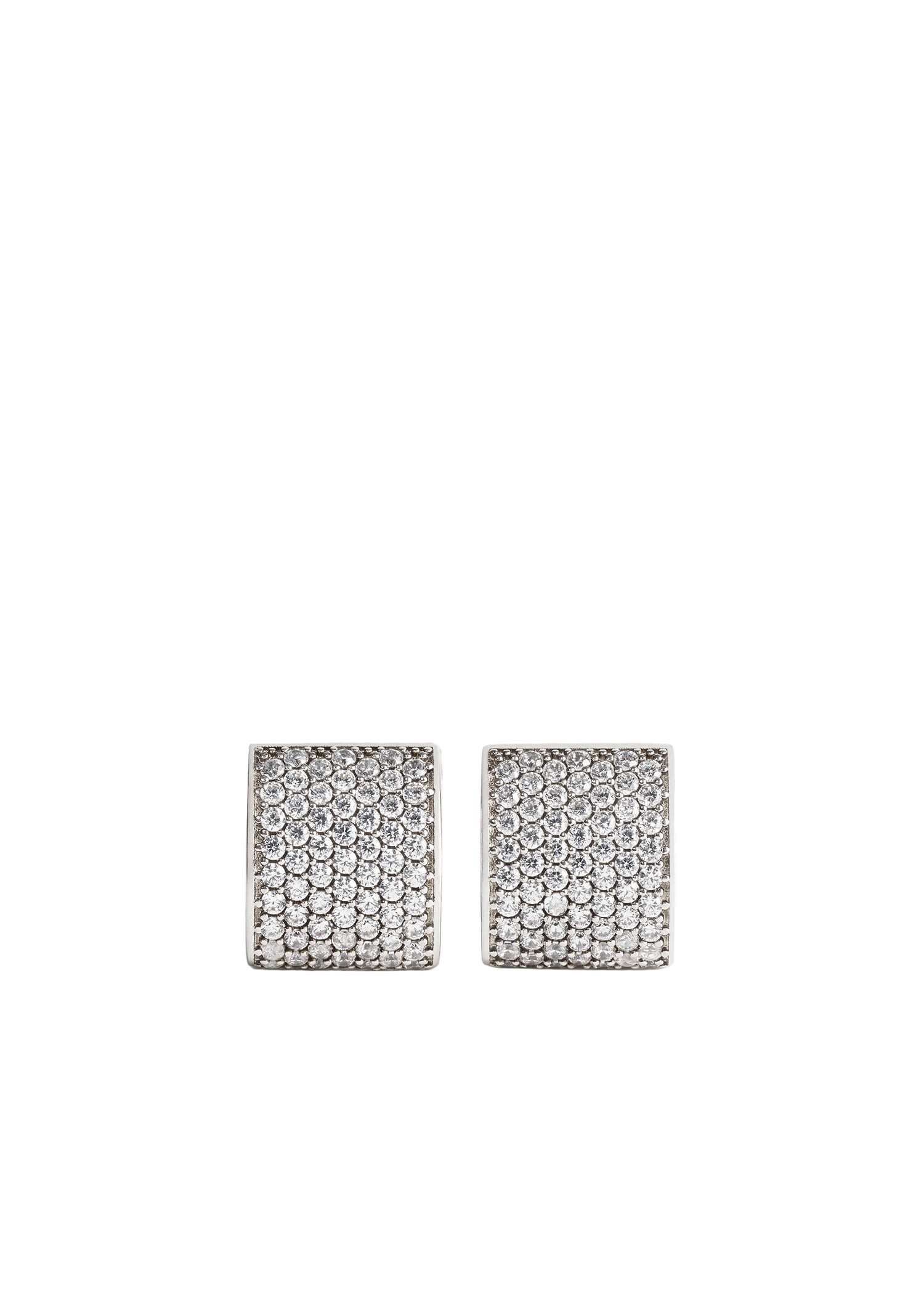 Toteme Signature pavé hoops silver