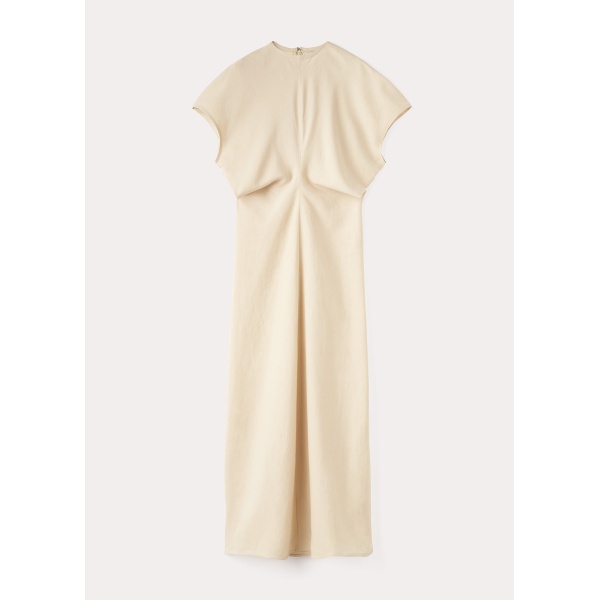 Toteme Slouch waist dress bleached sand