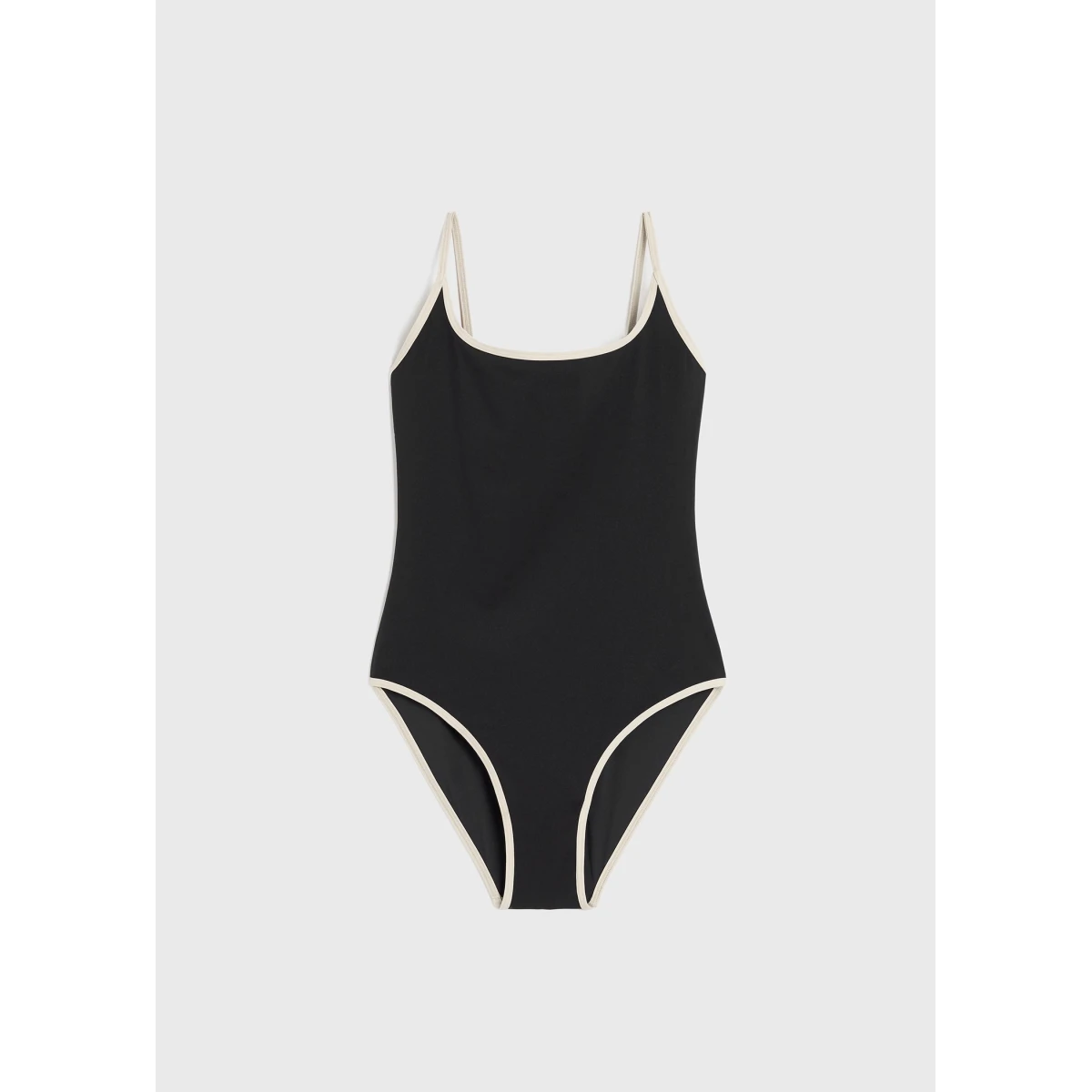 Toteme Stripe edge swimsuit black