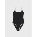 Toteme Stripe edge swimsuit black
