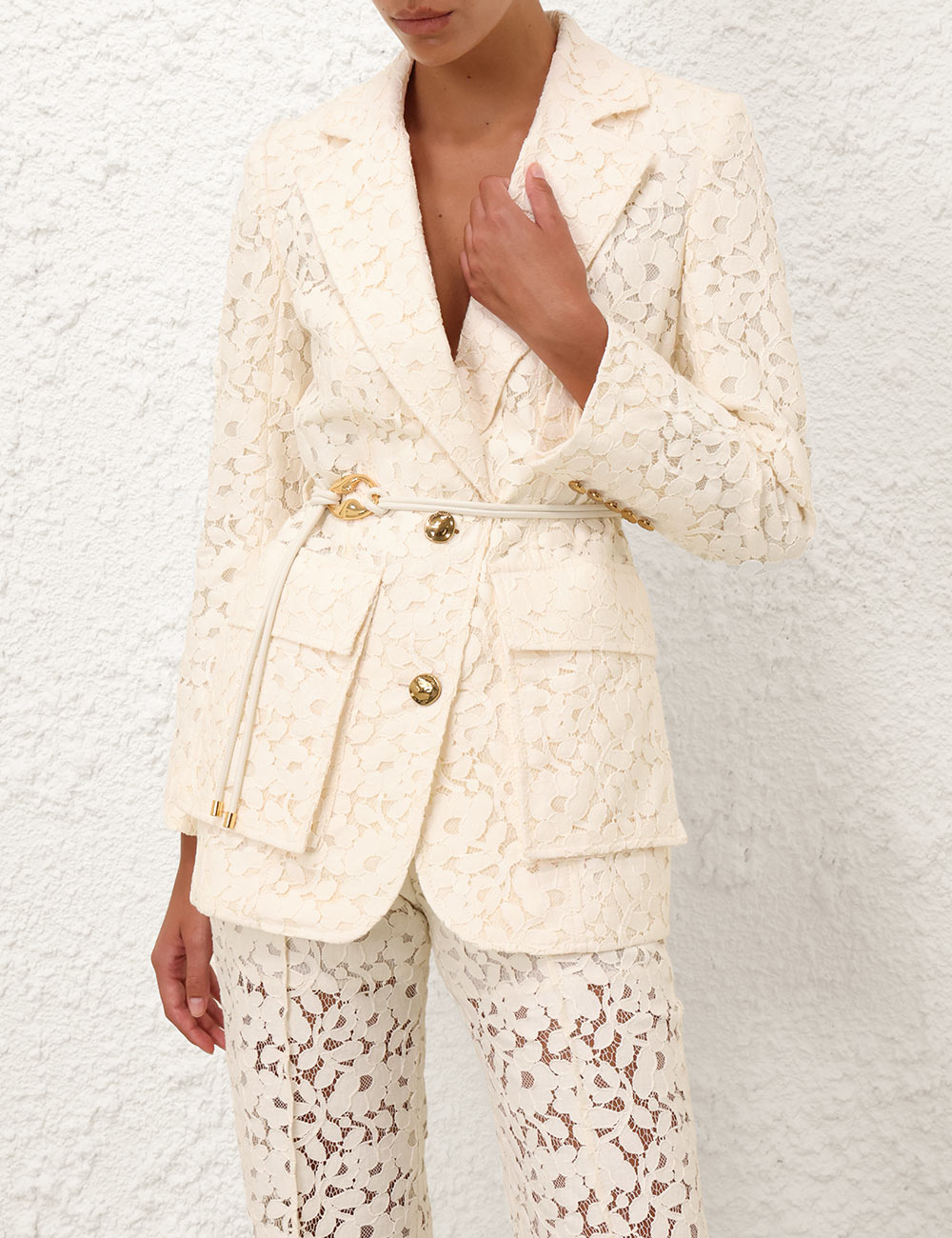 【Zimmermann】ILLUMINATE LACE BELTED JACKET レースジャケット ZIMMERMANN Illuminate Lace Jacket