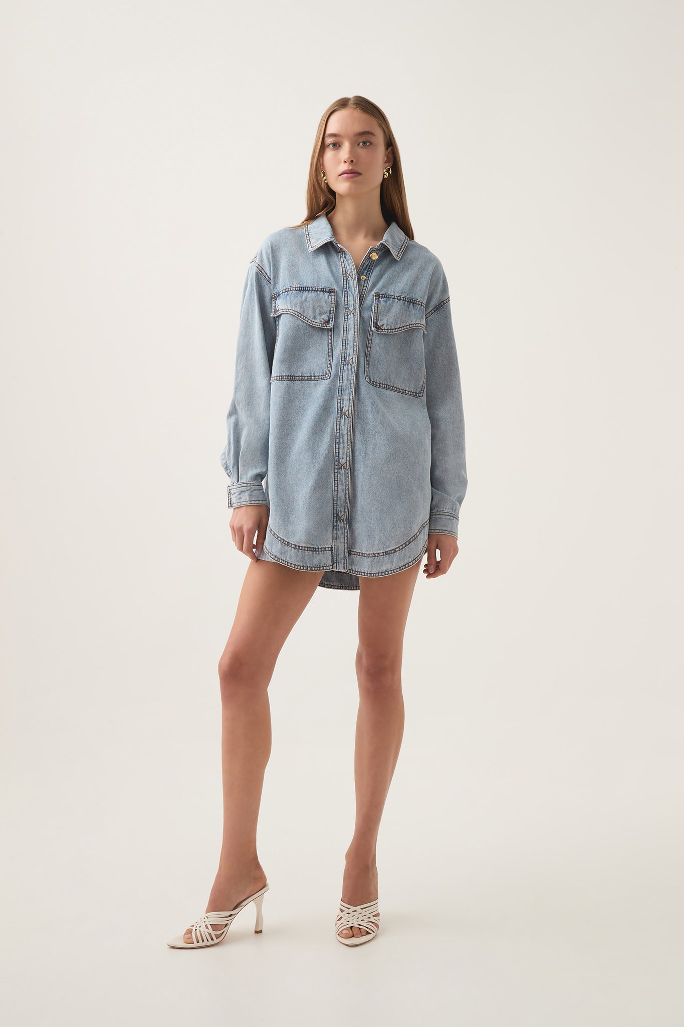 Elga Casual Shirt Dress Australia 2025 Denim Shirt Dress Australia