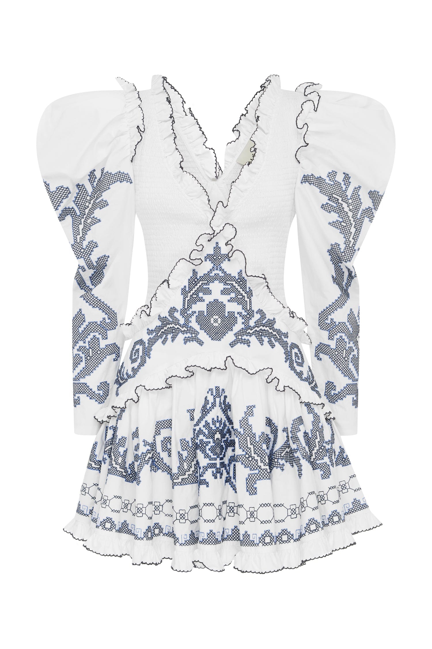 Alemais Hazel Embroidered Mini Dress