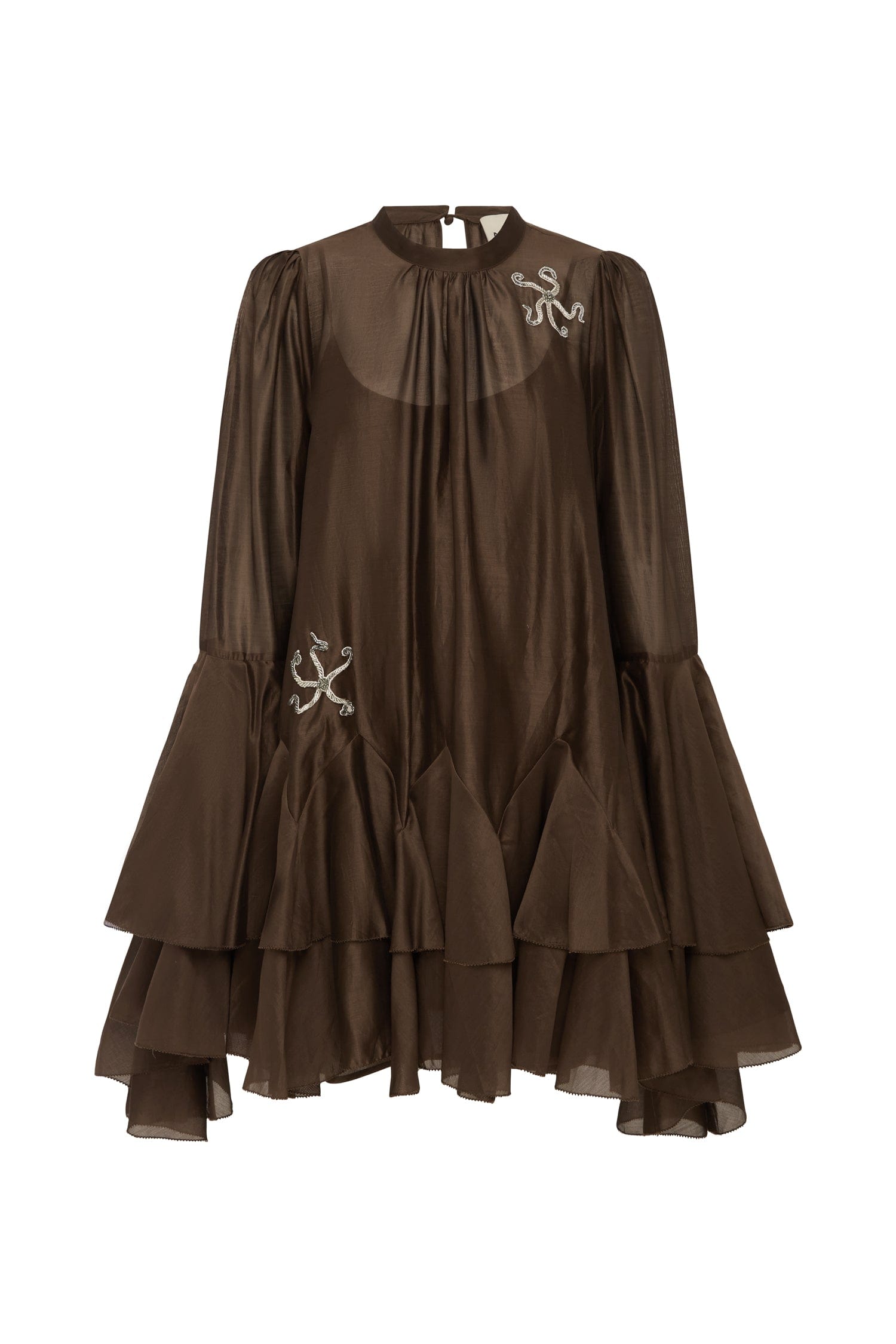Alemais Neptuna Mini Flare Sleeve Dress