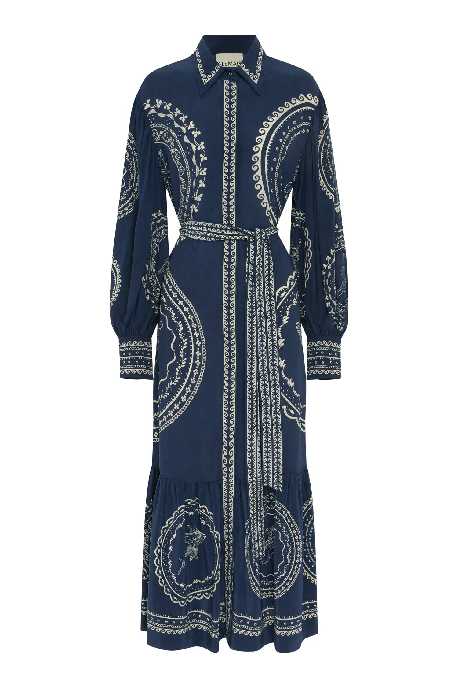 Alemais Oceane Silk Shirtdress Dress