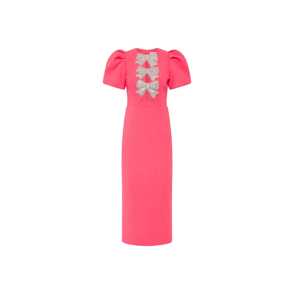 Rebecca Vallance Posey Puff Sleeve Midi Dress