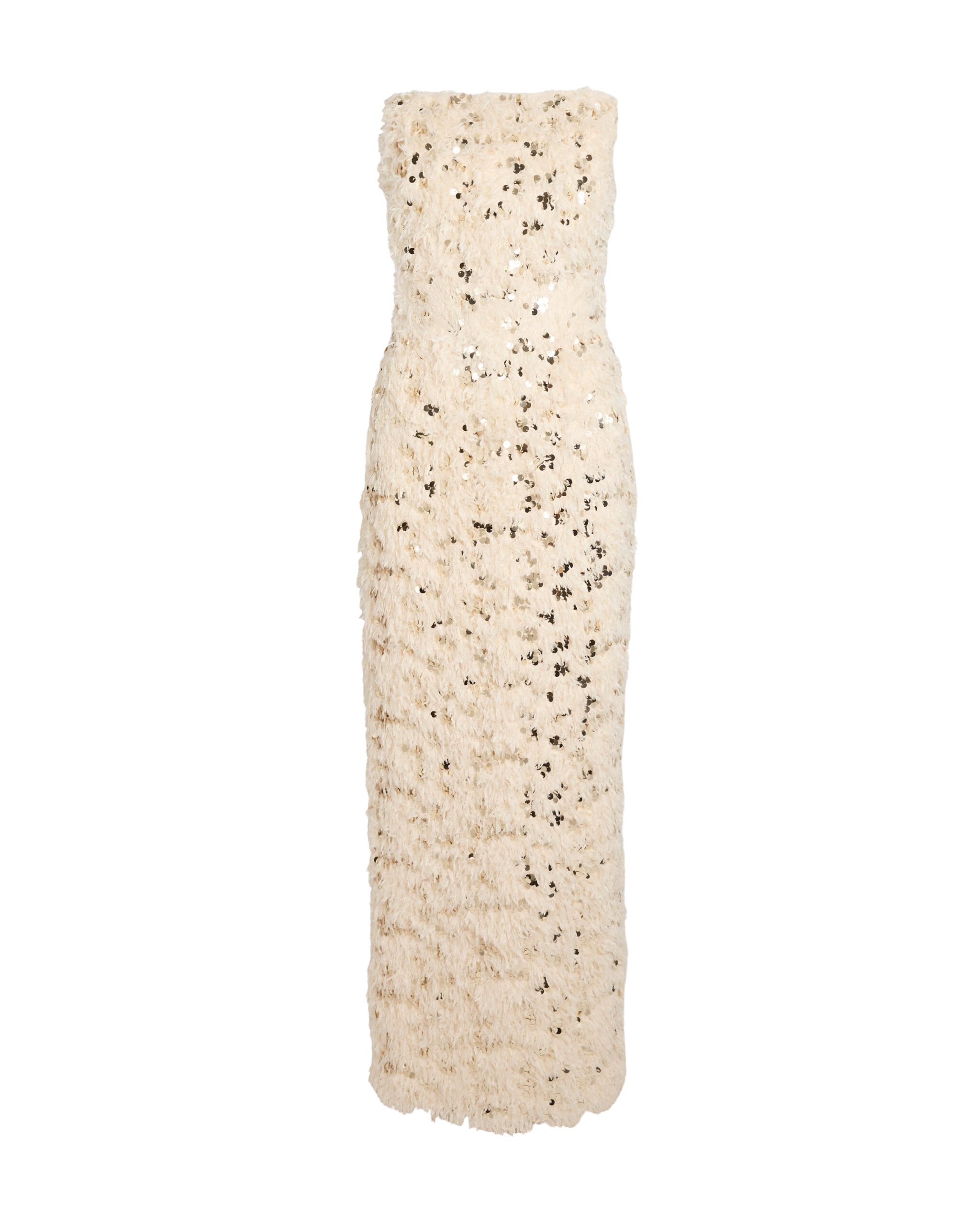Safiyaa Beliz Ivory&Gold Midi Dress