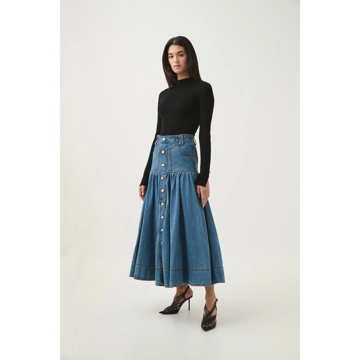 Belmond Denim Midi Skirt
