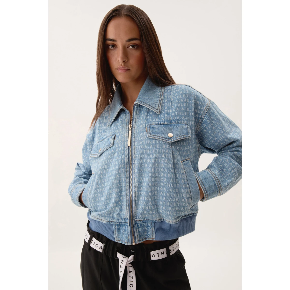 Logo Denim Bomber Jacket 792