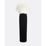Safiyaa Lucinda Long Dress in Black & Ivory safiyaa