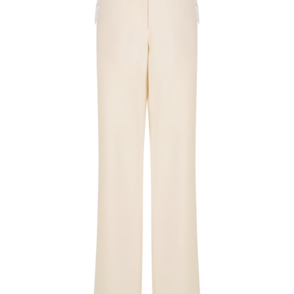 Shona Joy Ivory Pants luxury Clothing from Coveti Marketplace