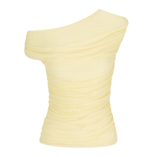 Shona Joy Yellow Tops luxury Clothing from Coveti Marketplace