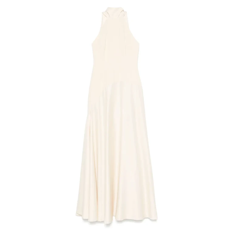 Solace London Neutral The Cece Maxi Dress in Alabaster